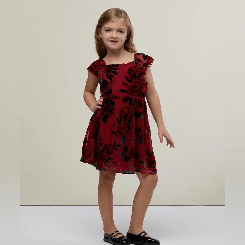 Rachel Parcell Girls Rose Fit & Flare Dress - Picture 2 of 4